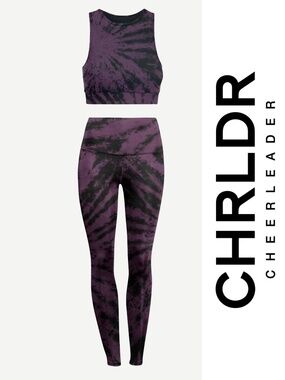 CHRLDR - Victory Tie Dye Sports Bra & Victory Tie Die High Waisted Leggings Set